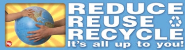 BANNER REDUCE REUSE RECYCLE